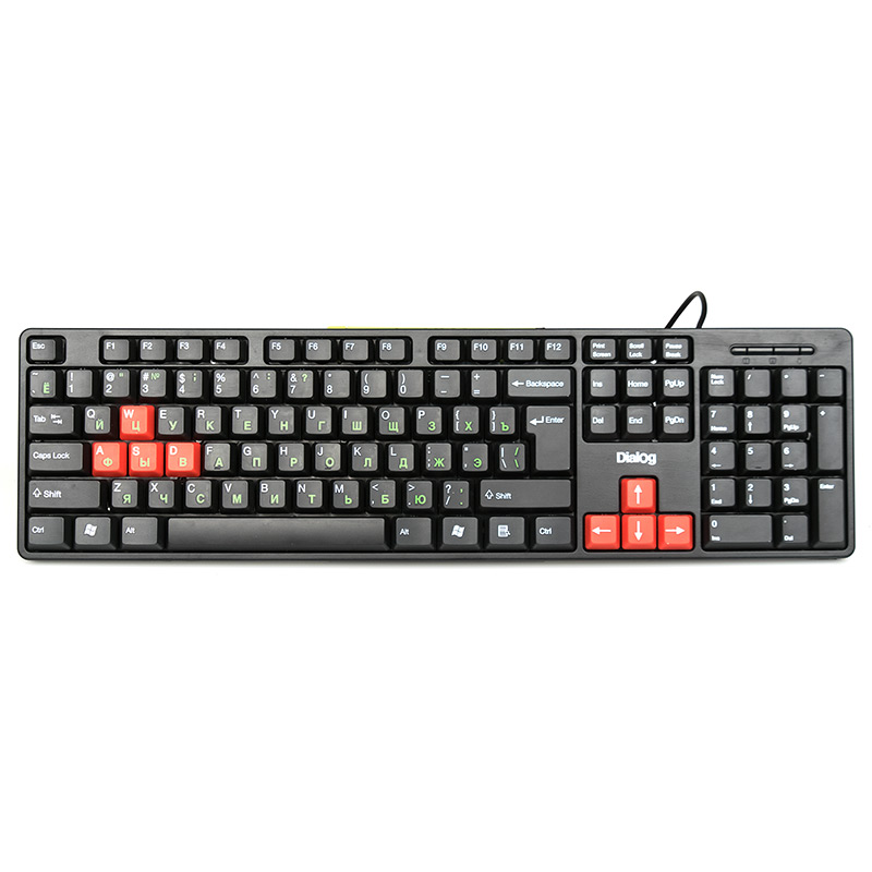 Клавиатура проводная Dialog KS-030U Black-Red USB