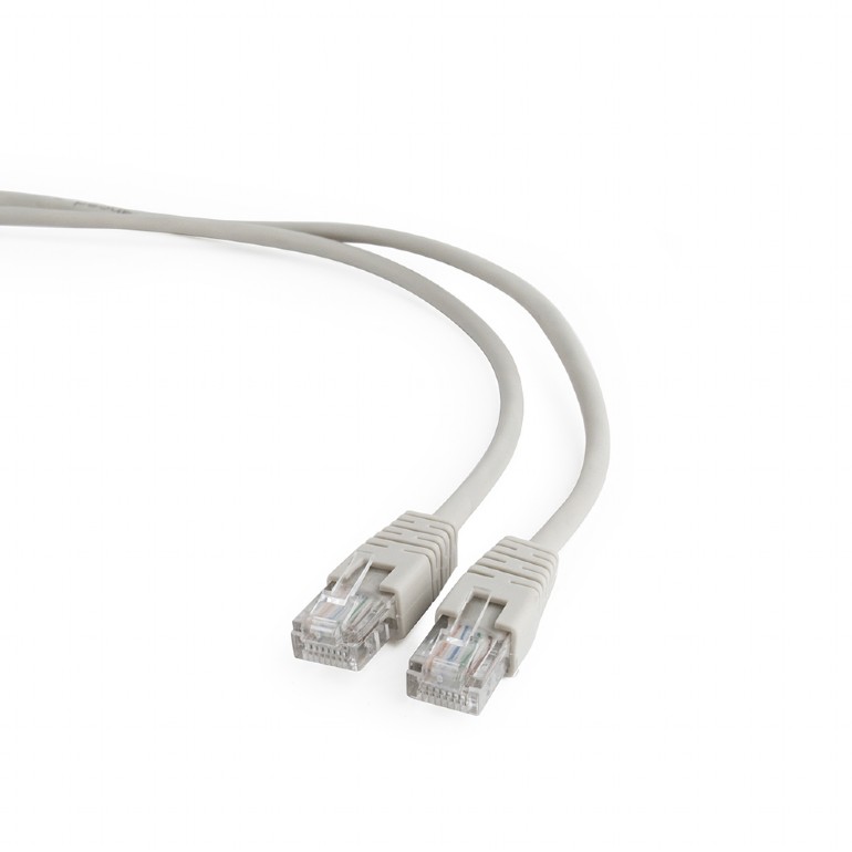 Патч-корд UTP кат.5e, 5м, RJ45-RJ45, серый, Cablexpert (PP12-5M)