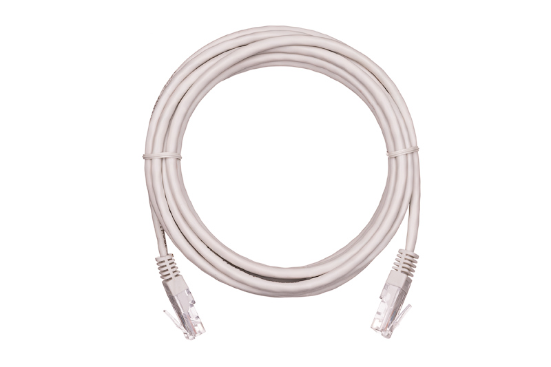 Патч-корд UTP кат.5e, 5м, RJ45-RJ45, серый, CU, 10 шт., NETLAN (EC-PC4UD55B-BC-PVC-050-GY-10)