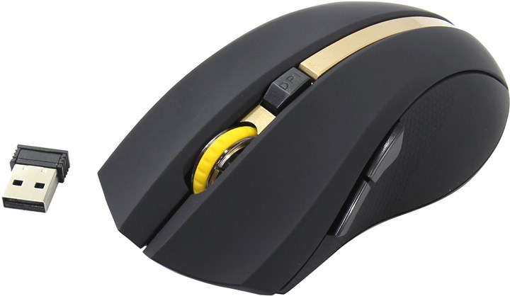 Мышь беспроводная Oklick 495MW Wireless Optical Mouse Black USB, 1600dpi, оптическая светодиодная, USB, черный