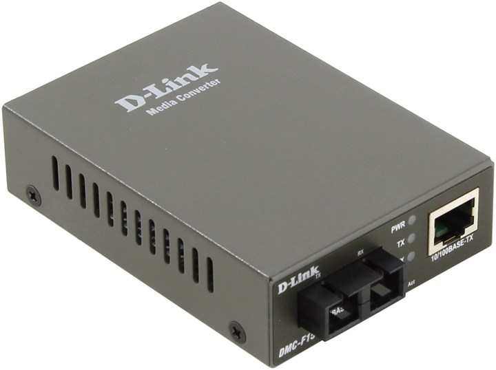   E2E4 Медиаконвертер D-Link DMC-F15SC 10/100 UTP в 100Мб SM Fiber