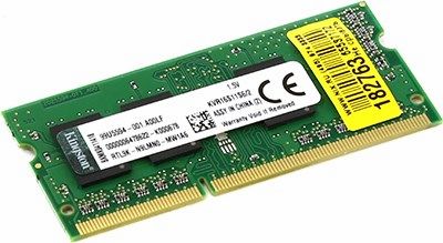 Память DDR3 SODIMM 2Gb, 1600MHz, CL11, 1.5 В, Kingston, ValueRAM (KVR16S11S6/2)
