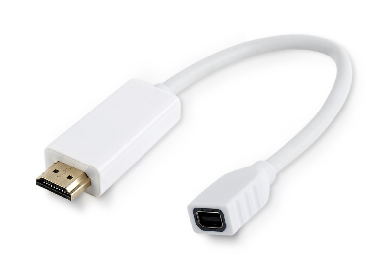 Кабель-переходник (адаптер) Mini DisplayPort(F)-HDMI(19M), 16 см, белый Cablexpert