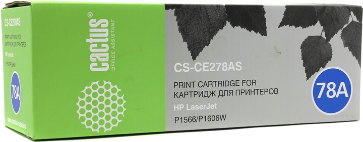 Картридж лазерный Cactus CS-CE278AS (CE278A), черный, 2100 страниц, совместимый, для LJP P1566 / P1606dn / M1536dnf