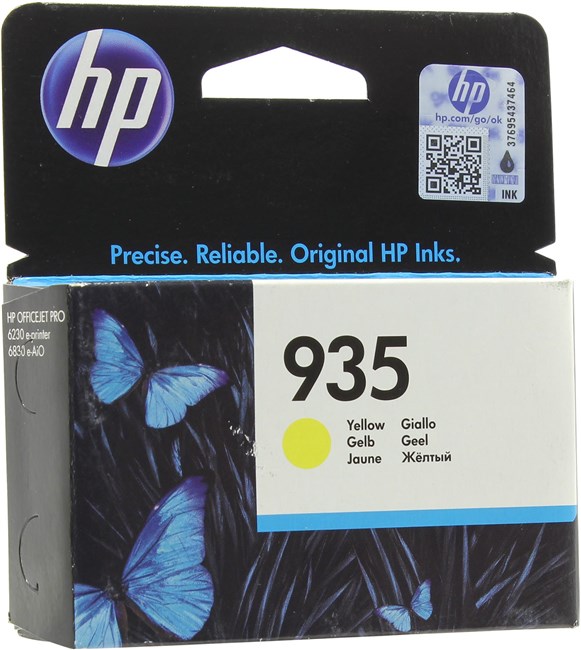 Картридж струйный HP 935 (C2P22AE), желтый, оригинальный, ресурс 400 страниц для HP HP Officejet Pro 6830 / 6230
