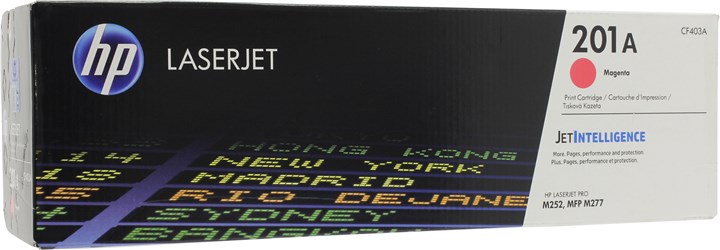  Картридж лазерный HP 201A/CF403A, пурпурный, 1400 страниц, оригинальный для HP Color LaserJet Pro M252n, M252dw, M277n, M277dw