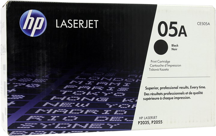 Картридж лазерный HP 05A/CE505A, черный, 2300 страниц, оригинальный для HP LaserJet P2035 / P2035n / P2055 / P2055d / P2055dn / P2055d