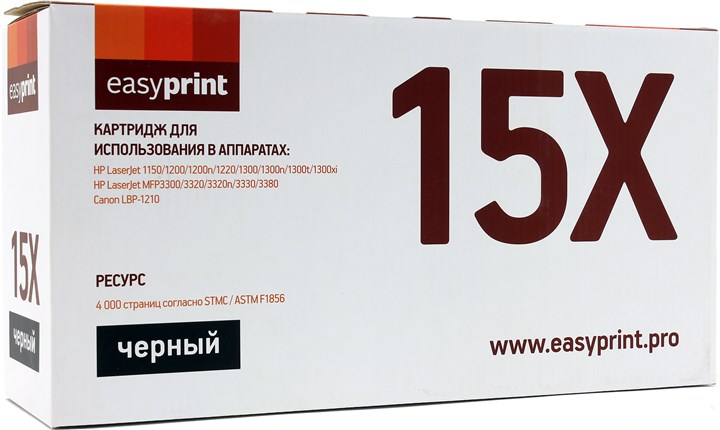 Картридж лазерный EasyPrint LH-15X U (15X), 4000 страниц, совместимый, для LJ1150/1200/1300/Canon LBP1210