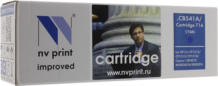 Картридж лазерный NV Print NV-CB541A/716C (125A / 716), голубой, 1400 страниц, совместимый, для CLJ CP1215 / CP1515n / CM1312 / CM1312nfi Canon i-SENSYS LBP 5050 / MF8030CN / 8050CN