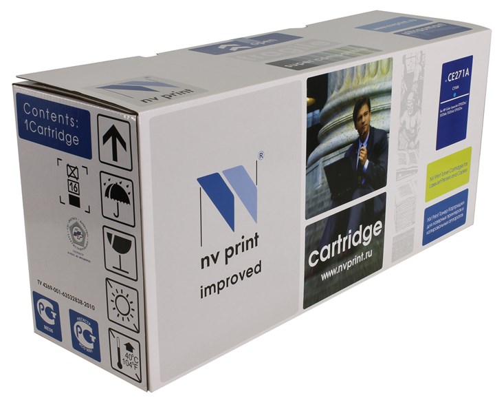 Картридж лазерный NV Print NV-CE271AC (650A), голубой, 15000 страниц, совместимый, для CLJE CP5525dn / CP5525n / CP5525xh / M750dn / M750n / M750xh