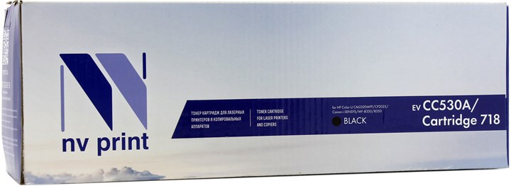 Картридж лазерный NV Print NV-CC530A/718Bk (304A / 718), черный, 3500 страниц, совместимый, для CLJ CP2025 / CM2320nf / CM2320fxi / CP2025n / CP2025dn Canon i-SENSYS MF-8330 / 8350