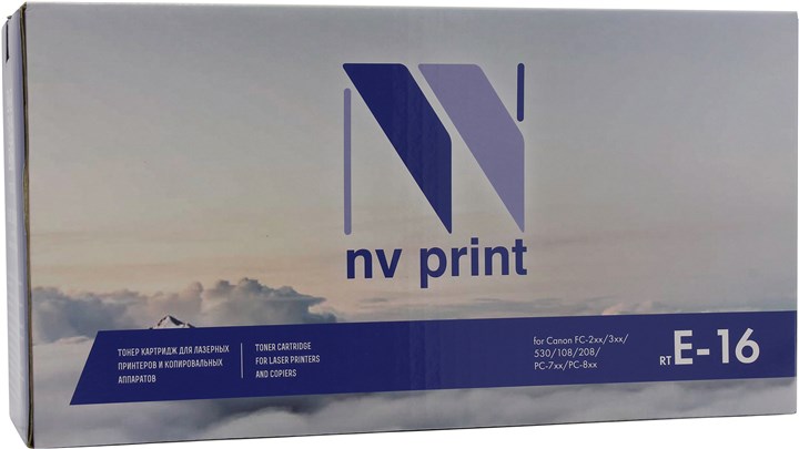 Картридж лазерный NV Print NV-E16 (E-16), черный, 2000 страниц, совместимый, для Canon FC100/200/300 Series, PC800 Series