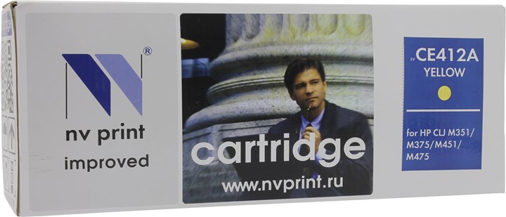 Картридж лазерный NV Print NV-CE412AY (305A), желтый, 2600 страниц, совместимый, для LJ Pro 300 MFP M375nw / M351a, LJ Pro 400 MFP M475dn / M475dw / M451dn / M451dw / M451nw