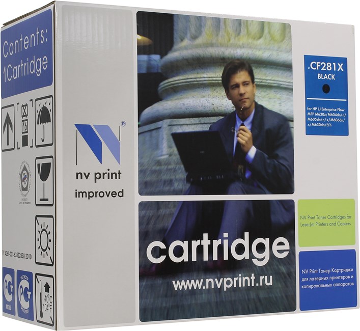 Картридж лазерный NV Print NV-CF281X (81X), черный, 25000 страниц, совместимый, для LJE M605dn / M605n / M605x / M606dn / M606x / M630dn / M630f / M630h / M630z