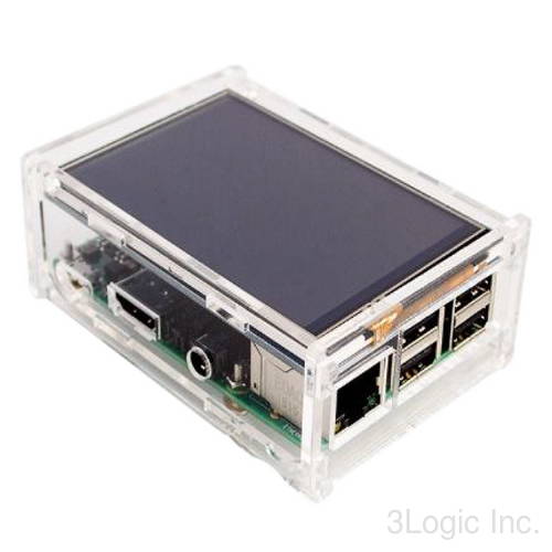 Корпус ACD RA147 для Raspberry Pi 3, прозрачный (вместо верхней крышки - отверстие для LCD дисплея 3.5)