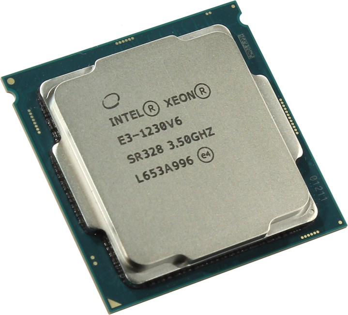 Socket 1151  E2E4 Процессор Intel Xeon E3-1230v6, 3500MHz, 4C/8T, 8Mb, TDP-72 Вт, LGA1151, tray (CM8067702870650)