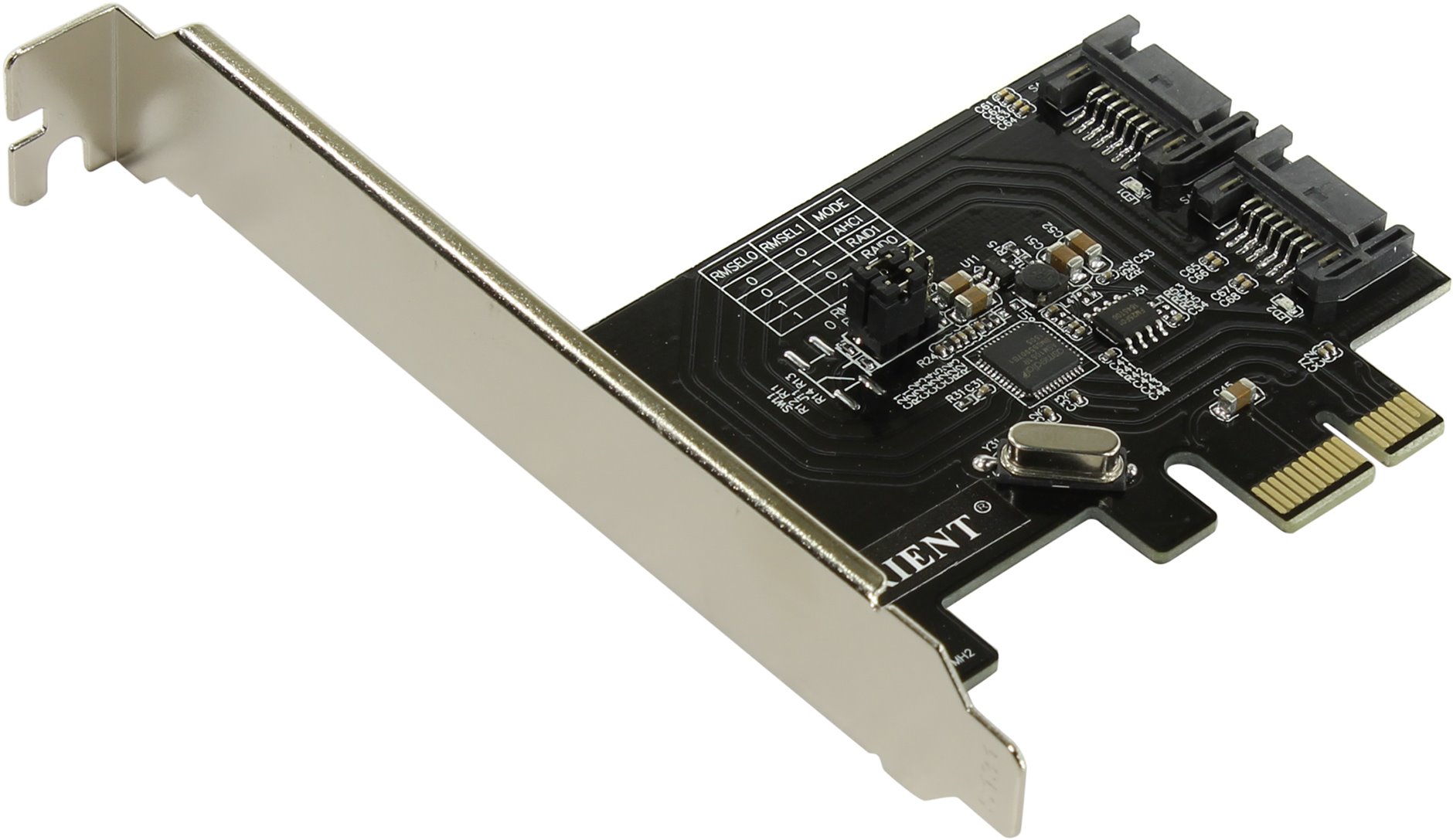 Контроллер SATA Orient, 2xSATA, PCI-Ex1, OEM (A1061RAID)