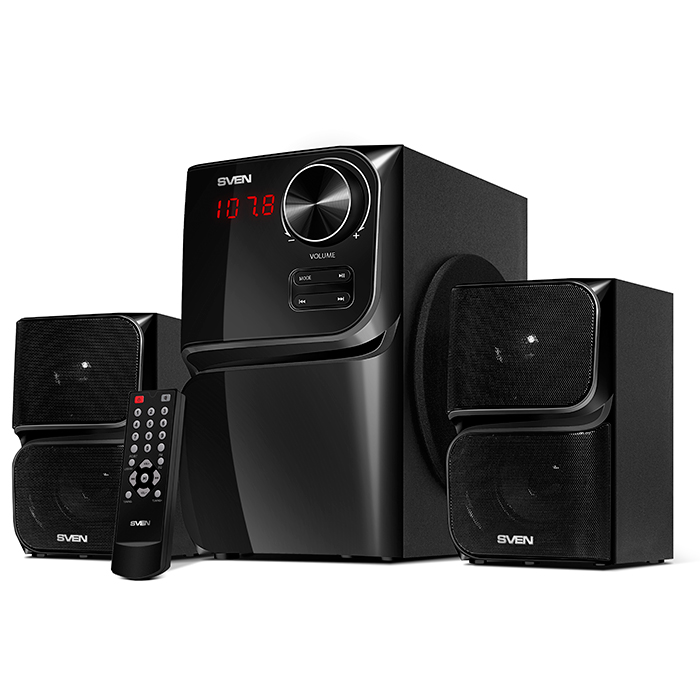 Акустика 2.1 SVEN MS-305, 40 Вт, USB, SD, Bluetooth, черный