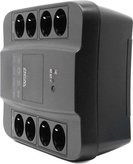 ИБП Powercom Spider, 1000 В·А, 550 Вт, EURO, розеток - 8, USB, черный (SPD-1000U)