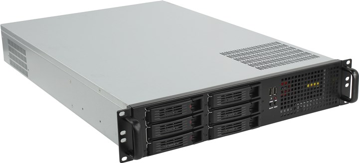 Корпус Exegate Pro 2U660-HS06, E-ATX, 2U RM, 6x3.5/2.5 HS, 1x800 Вт, черный/серебристый (EX264957RUS)