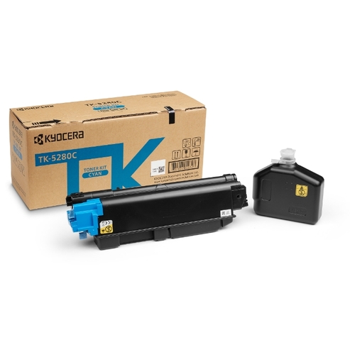 Картридж лазерный Kyocera TK-5280C/1T02TWCNL0, голубой, 11000 страниц, оригинальный для Kyocera M6235cidn/M6635cidn/P6235cdn