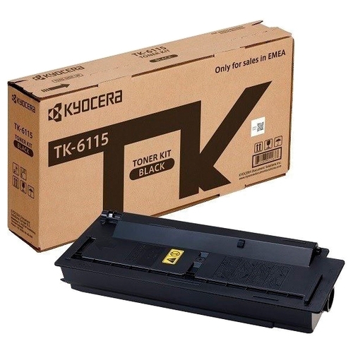  Картридж лазерный Kyocera TK-6115/1T02P10NL0/1T02P10RY0, черный, 15000 страниц, оригинальный для Kyocera M4125idn/M4132idn