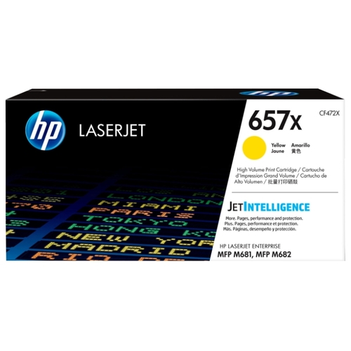 Картридж лазерный HP 657X/CF472X, желтый, 23000 страниц, оригинальный для HP MFP M681 / M682