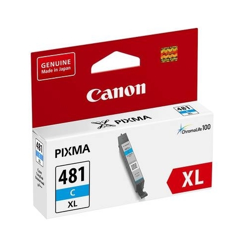 Картридж струйный Canon CLI-481XL C (2044C001), голубой, оригинальный, ресурс 515 страниц, для Canon Pixma TS6140 / TS8140TS / TS9140 / TR7540 / TR8540