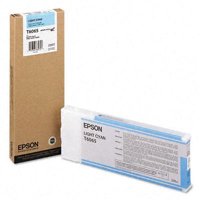 Картридж струйный Epson T6065 (C13T606500), светло-голубой, оригинальный, объем 220мл, для Epson Stylus Pro 4880