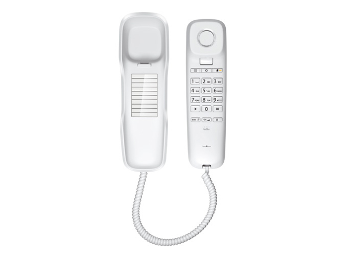 Проводные телефоны  E2E4 Проводной телефон Gigaset DA210, белый (S30054-S6527-S302)