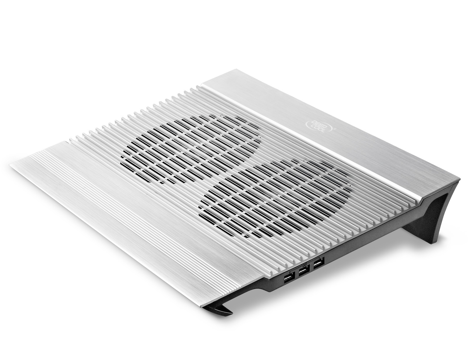 Охлаждающая подставка для ноутбука 17 Deepcool N8, вентилятор: 140, 4xUSB, металл, серебристый