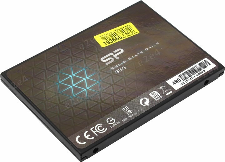 Твердотельный накопитель (SSD) Silicon Power 480Gb Slim S55, 2.5, SATA3 (SP480GBSS3S55S25)