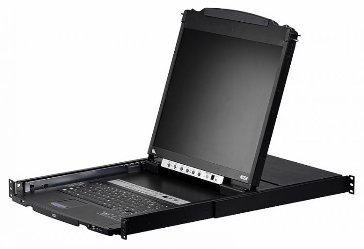 KVM-переключатель ATEN 1U 19 LCD 1280x1024, 16-port, PS/2, USB, VGA (CL5816N-ATA-RG)