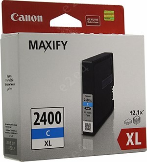   E2E4 Картридж струйный Canon PGI-2400XL C (9274B001), голубой, оригинальный, ресурс 1755 страниц, для Canon MAXIFY-iB4040 / MB5040 / MB5340