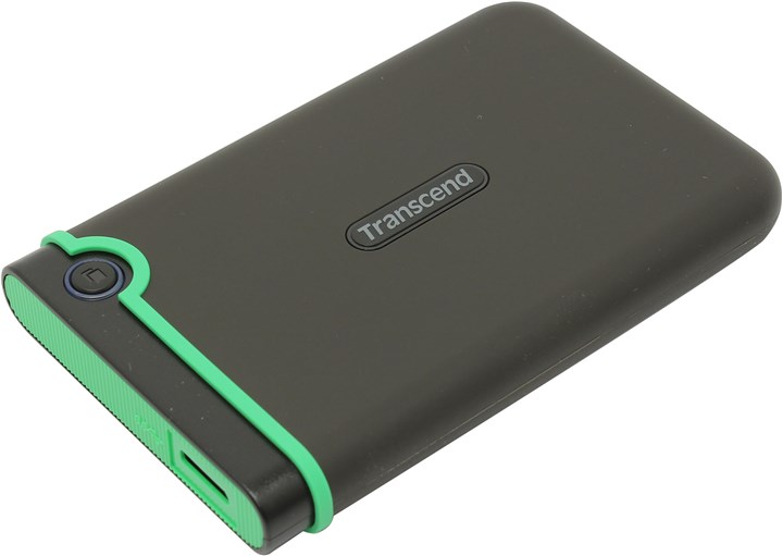 Внешний жесткий диск (HDD) Transcend 1Tb StoreJet 25M3S, 2.5, USB 3.0, черный/зеленый (TS1TSJ25M3S)