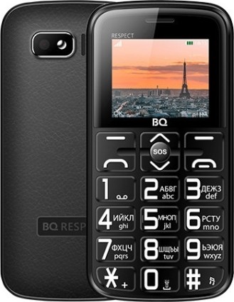 Мобильный телефон BQ BQ-1851 Respect, 1.77 128x160 TFT, 32Mb RAM, 32Mb, BT, 2-Sim, 1000 мА·ч, черный