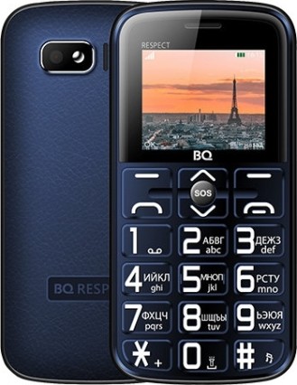 Мобильный телефон BQ BQ-1851 Respect, 1.77 128x160 TFT, 32Mb RAM, 32Mb, BT, 2-Sim, 1000 мА·ч, синий