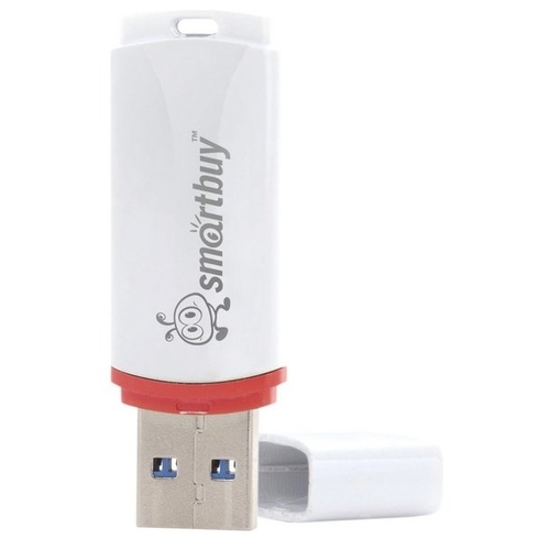 Флешка 16Gb USB 2.0 SmartBuy Crown Back-To-School, белый (SB16GBCRW-BTL)