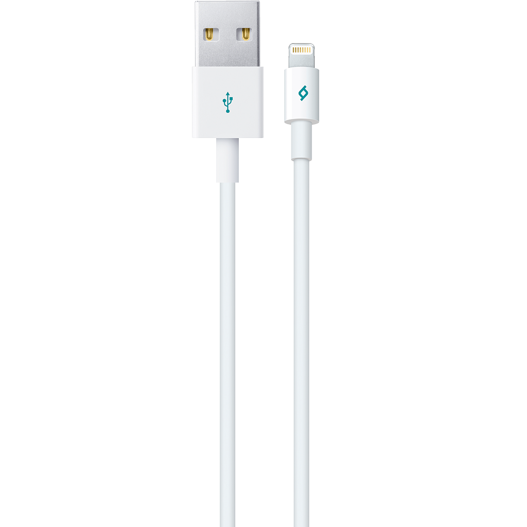 Кабель Lightning 8pin-USB, TTEC, 1.2m, белый, Оплетка и коннектор ПВХ (2DKM01B)