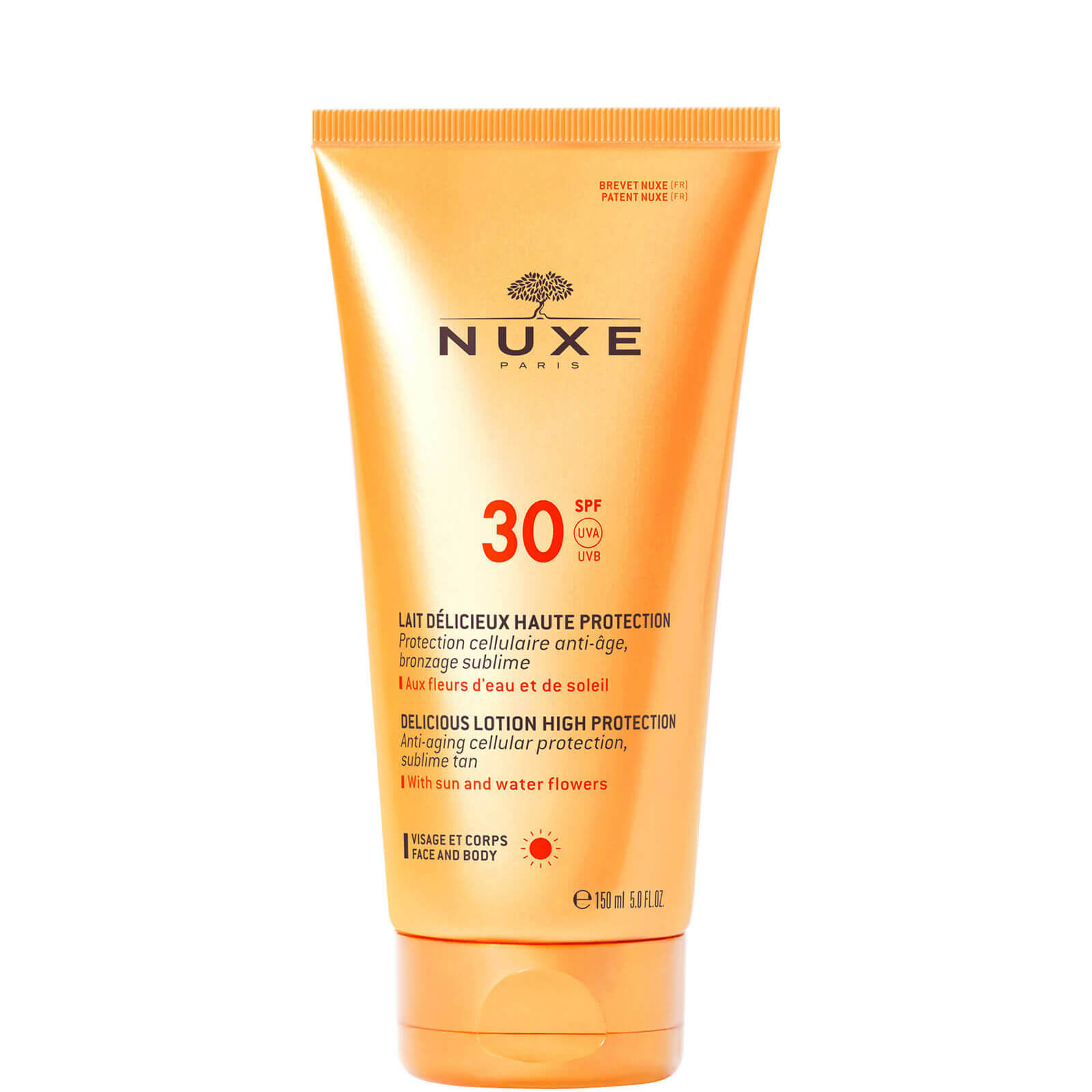 Солнцезащитный лосьон для лица и тела  NUXE Sun Face and Body Delicious Lotion SPF 30 (150 мл)