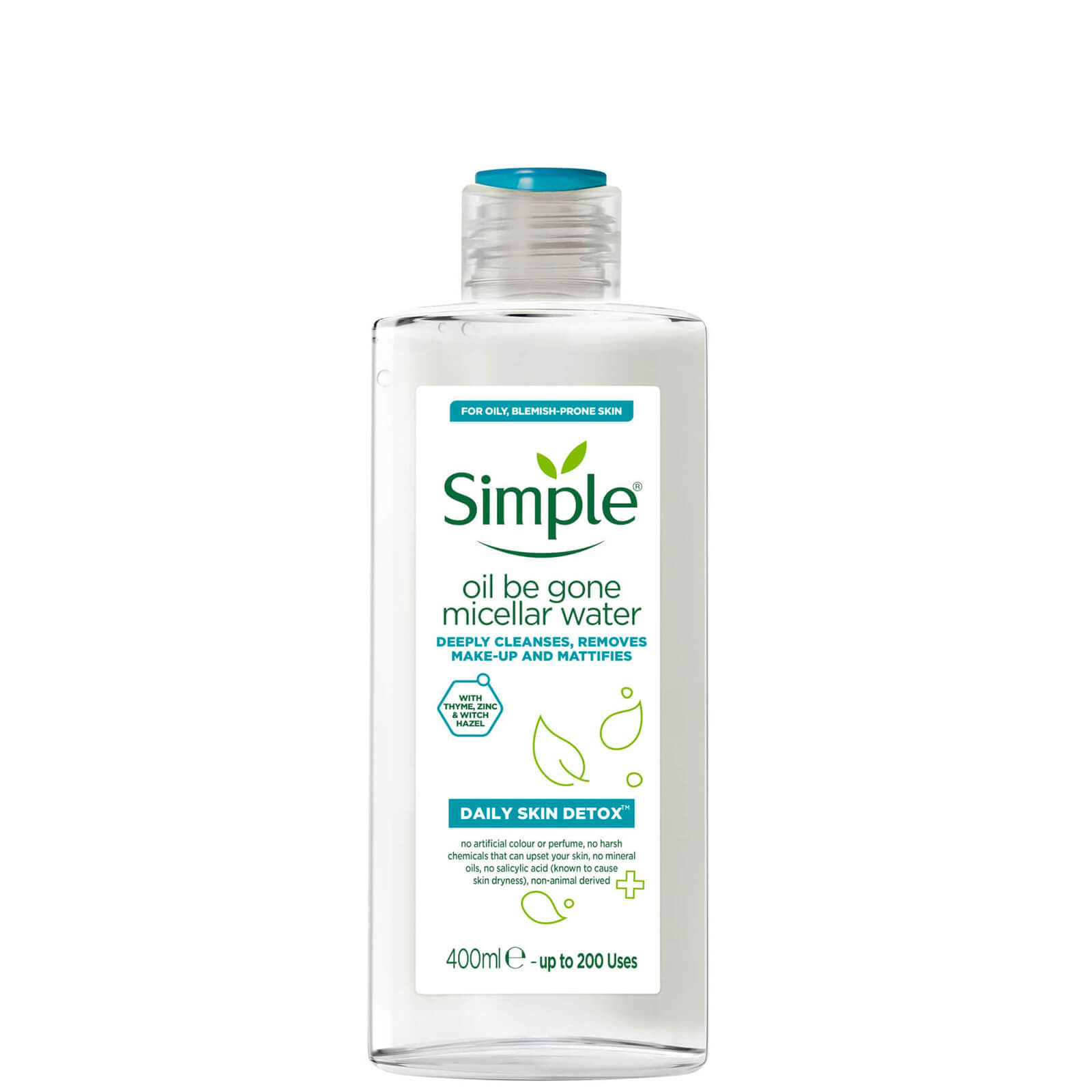 Simple Daily Detox Oil Be Gone Micellar Water 400ml