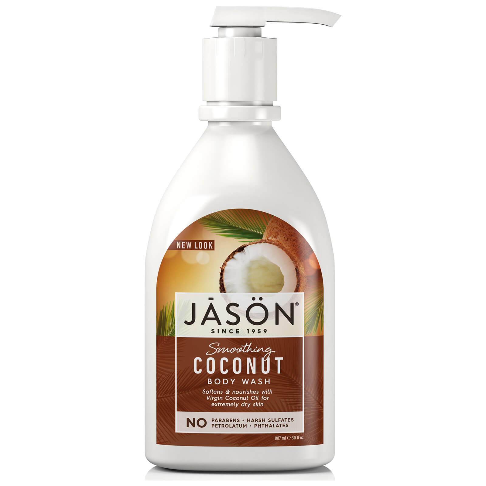 Смягчающее средство для душа со смягчающим кокосом JASON Smoothing Coconut Body Wash 887 мл