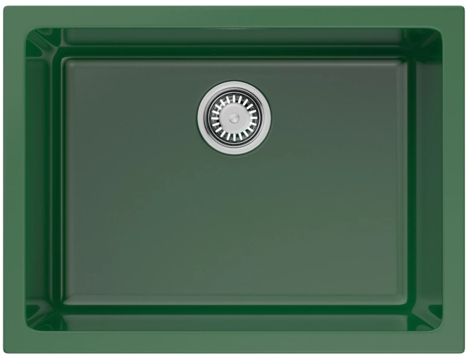 Мойки из керамики Кухонная мойка Natceramic Omoikiri Okinoshima 61-U/I-RG Glossy royal green 4911263