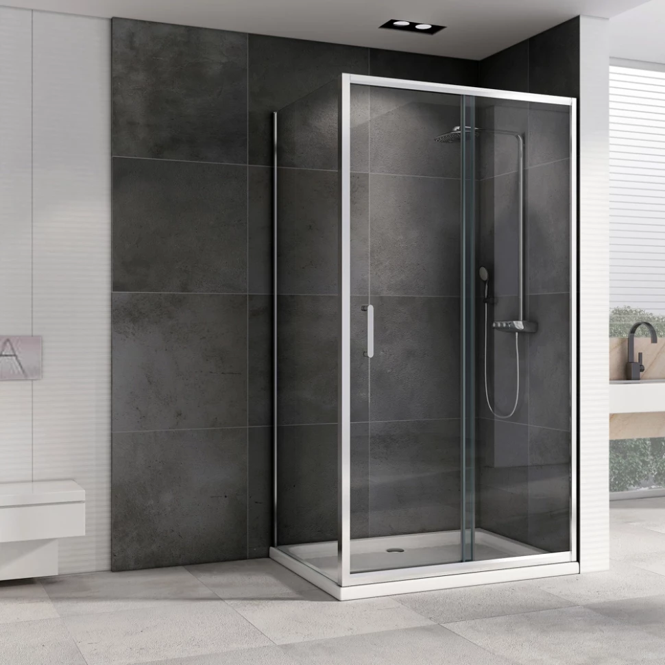 Душевые углы Душевой уголок 100x70 см Abber Schwarzer Diamant AG301005-S705 прозрачное