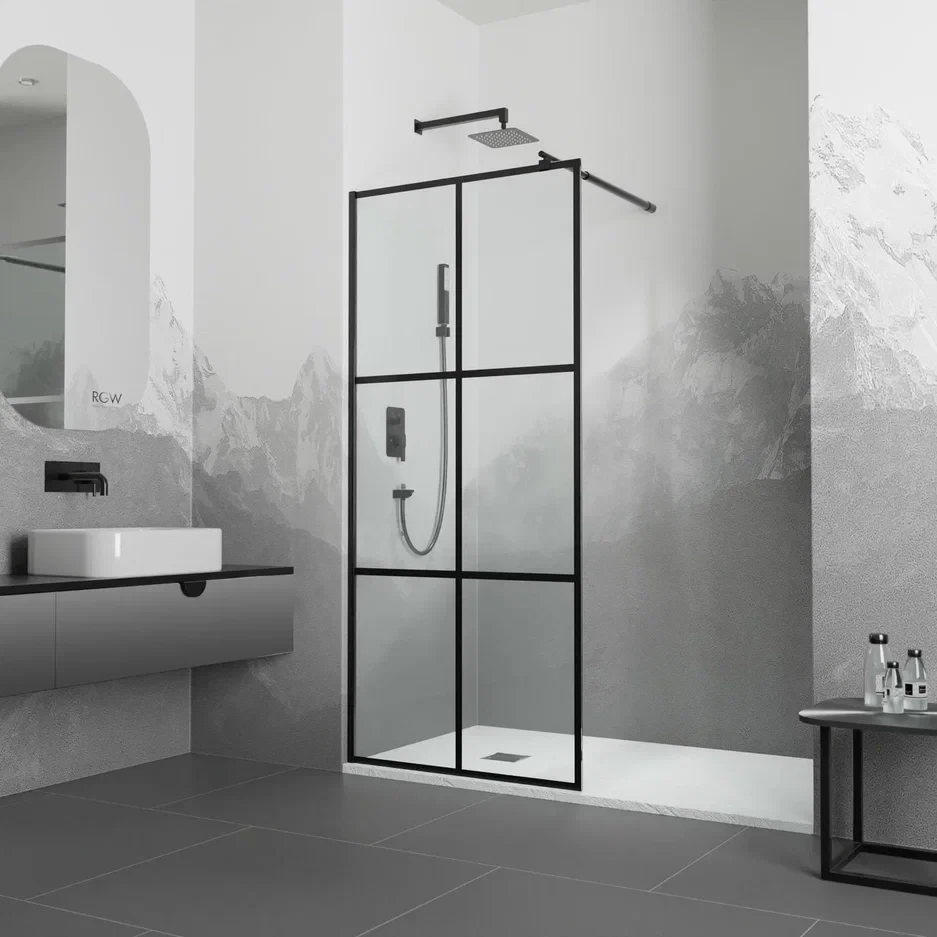  СантехМолл Неподвижная перегородка 90 см RGW WA-111 B Walk-in 411011109-84 прозрачное