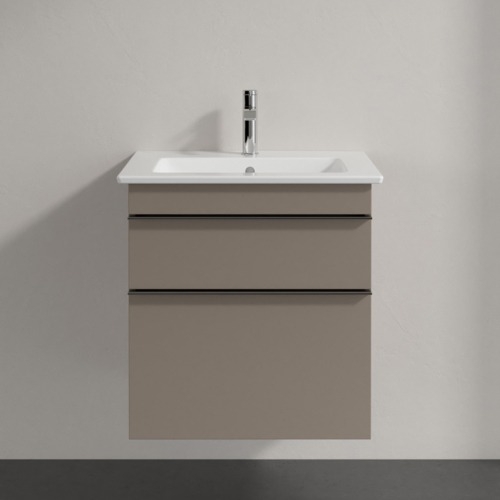 Тумба для комплекта Villeroy & Boch Venticello 55 truffle grey, с ручками хром A92301VG