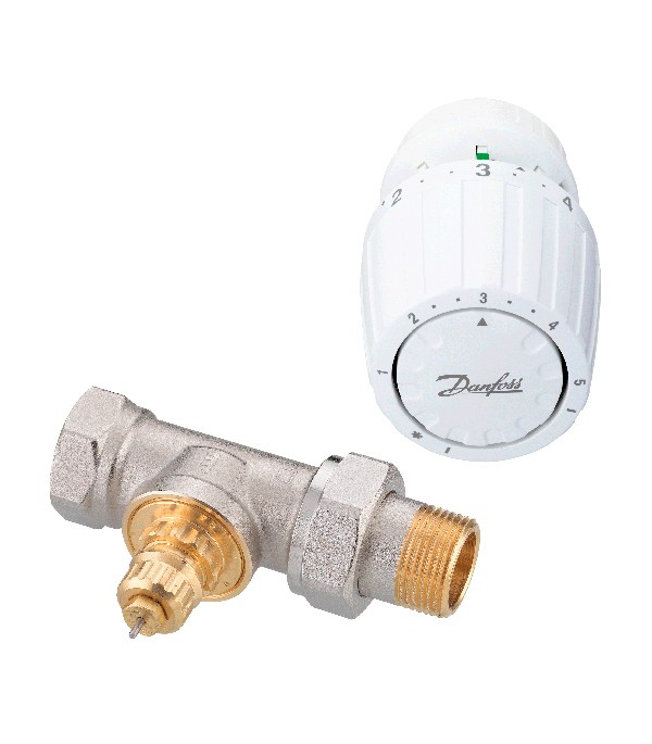 Комплект термостатических элементов 1/2 прямой Danfoss для однотрубных систем