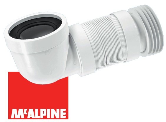  Гофра для унитаза под углом 90° Ø90-110 McAlpine WC-F11R