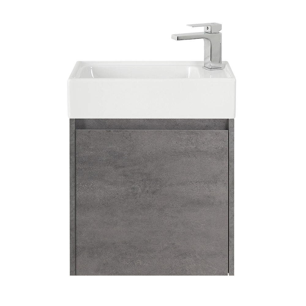 Тумба с раковиной Belbagno Kraft Mini 50 L подвесная, Cemento Grigio