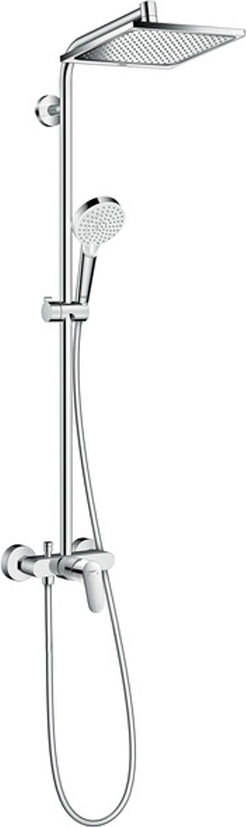 Душевая программа  Сатра Душевая стойка Hansgrohe Crometta E 240 1jet Showerpipe 27284000